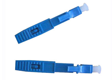 Соединитель волокна ЛК Упк одиночного режима, голубые кабельные соединители оптического волокна